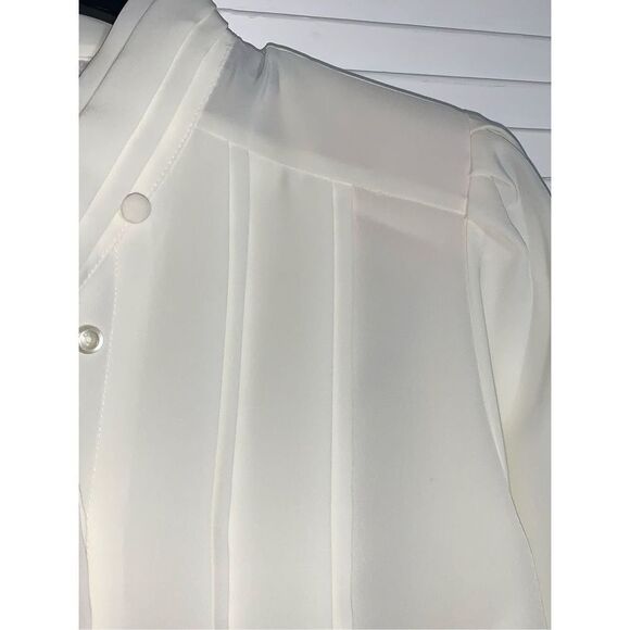 Vintage Chiffon Sheer Secretary Blouse 6P - Picture 6 of 9